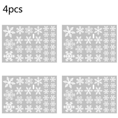 108 Décorations de fenêtre pour Noël et l'hiver, flocons de neige, pour portes, vitrines ou façades vitrées