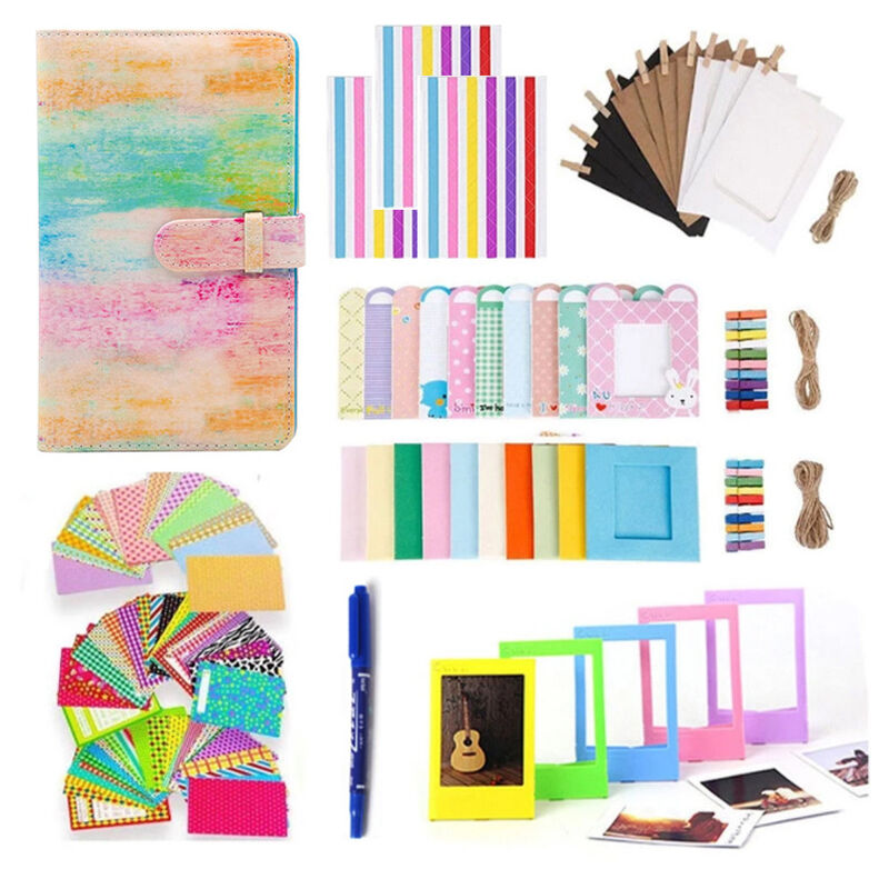 (couleur)108 Pcs Instantané Caméra Accessoires Compatibles avec Instax Mini Appareil Photo Instantané, Comprendre Album Photo/Filtre/Cadre