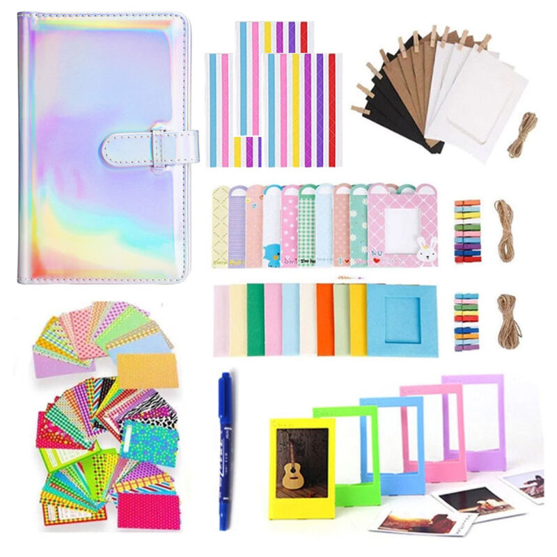 108 Pcs Instantané Caméra Accessoires Compatibles avec Instax Mini Appareil Photo Instantané, Comprendre Album Photo/Filtre/Cadre Mural/Autocollant