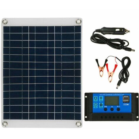 10–80 A Solarpanel-Kit, 12 V, LCD-Batterieladegerät mit 100 A-Controller
