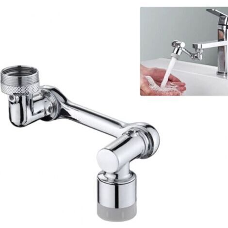 1080° drehbare Universal-Wasserhahnverlängerung, großwinkeliger drehbarer Roboterarm, Universal-Spritzwasserfilter-Wasserhahn, Wasserhahn mit 2 Wasseraustrittsmodi (Dual-Modus)