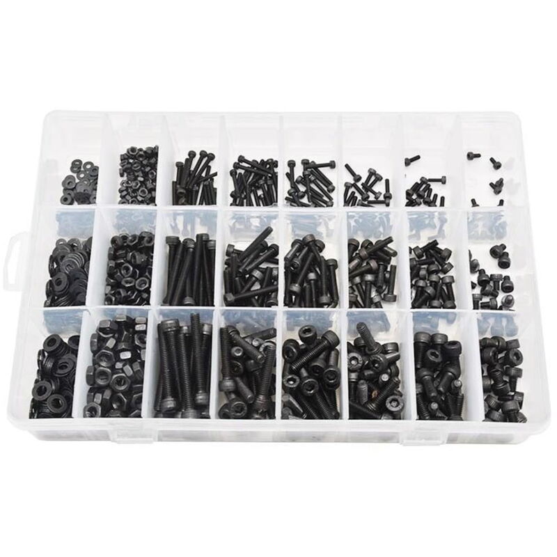 Feiyue - 1080 pièces/boîte Vis hexagonales Boulons Modification Vis Fixation Goujon Pièce de rechange Entretien pour le travail du bois