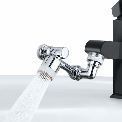 1080° Pivotant Aérateur de Robinet, Filtre économiseur Tête de Robinet de Cuisine 2 Modes Réglable Pulvérisateur - pour Robinets avec Buse à Filetage Externe M22 ou Fil Interne M24(1 paquet)