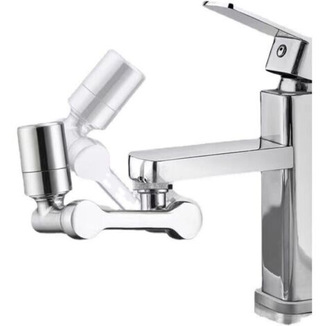 1080° schwenkbarer Auszieh-Wasserhahn, Multifunktions-Wasserhahn mit einstellbarem Durchfluss, schwenkbarer Auszieh-Wasserhahn mit 2-stufigem Luftsprudler, universeller Messing-Adapter-Wasserhahn mit 