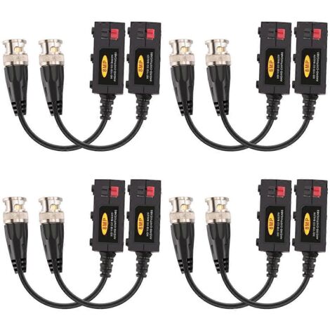 1080P AHD/HD-CVI/TVI/CVBS HD Video Balun Transmitter 4 Pairs--