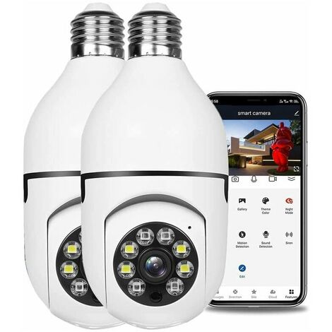 1080P Battery Powered Outdoor Wireless WiFi Security Camera with Motion Detection, Two-Way Audio, Night Vision (2 Cameras)