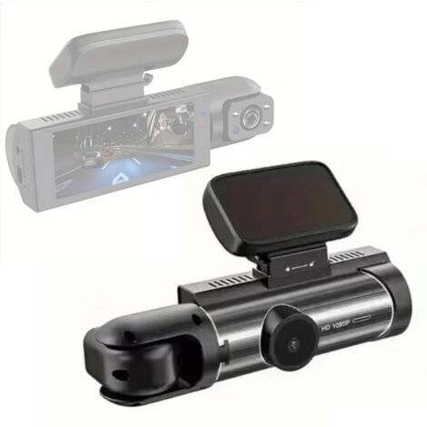 1080P DVR Dashcam mit Front- und Innenkamera, 3,16 Zoll IPS-Bildschirm, 170° Weitwinkel, klare Nachtsicht, Kollisionsverriegelung und Loop-Aufnahme
