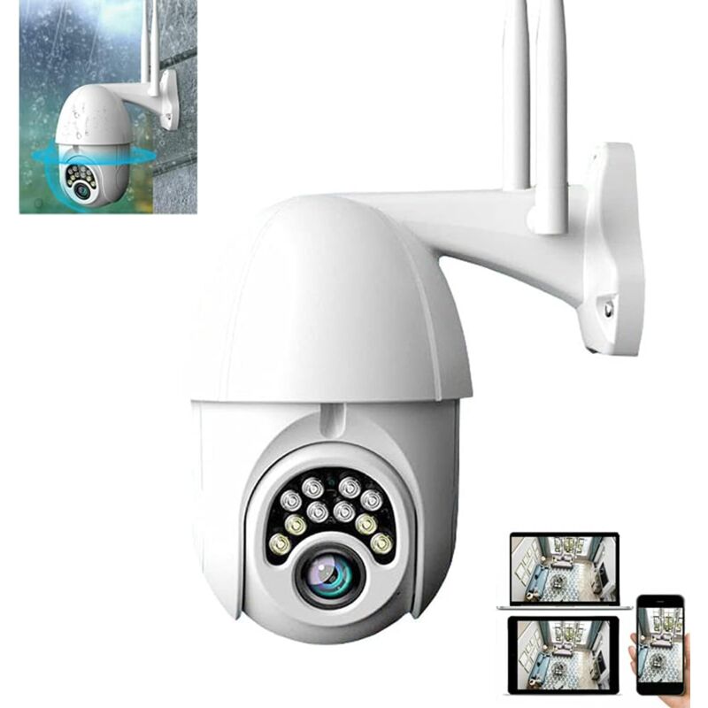 Lucn - 1080p extérieur hd Sans Fil WiFi Wifi Ip Caméra Réseau Caméra De Sécurité Extérieure Étanche