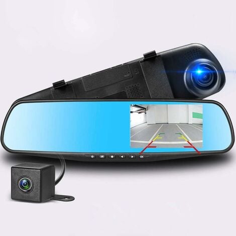 Camera Voiture Retroviseur Double Camera 2x Avec FULL HD Embarquee Avant et Arriere  Voiture 170°