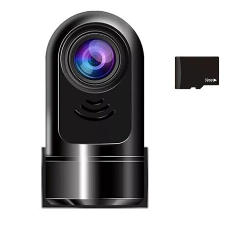 1080P HD 360° rotating ADAS dashcam with 32GB card