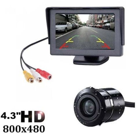 1080P HD-Rückfahrkamera mit 4,3"-Bildschirm, Armaturenbrettmonitor, Einparkhilfe-Set für Auto, Camping, LKW, Wohnwagen, wasserdicht, Nachtsicht