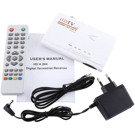 1080p HD-TV-Box mit HDMI-Tuner, Receiver und Fernbedienung – kein VGA-Anschluss