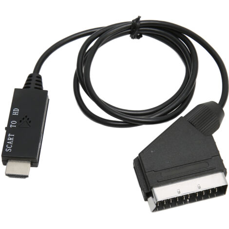 1080P HDMI SCART-Konverter mit 5V-Netzteil für Fernseher und Heimkino