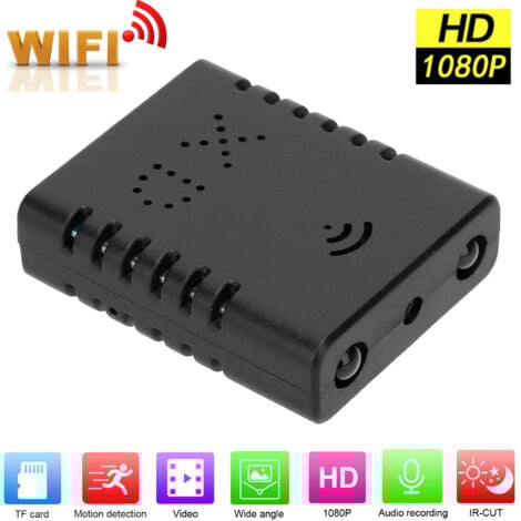 1080P Mini WiFi Caméra Infrarouge Vision Nocturne Audio Vidéo Enregistreur Détection de Mouvement Boucle Enregistrement Surveillance