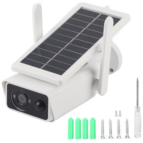 1080P-Solarkamera, drahtlose Außenüberwachung, regensicher, Nachtsicht, batteriebetriebener Fernmonitor