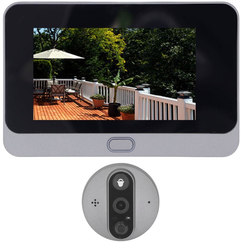 Gistuch - 1080P Vidéo Interphone Visiophone Connecté ,4.3 Pouces lcd Moniteur,Sonnette de Caméra Filaire Vision Nocturne ,Imperméable ,Audio/Vidéo