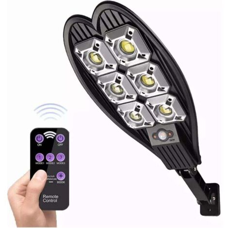 108COB Lampe solaire LED étanche avec télécommande PIR Détecteur de mouvement Lampe solaire pour jardin Sécurité murale