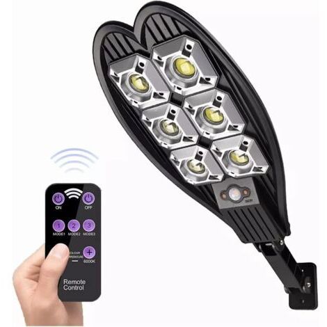 108COB Lampe solaire LED étanche avec télécommande PIR Détecteur de mouvement Lampe solaire pour jardin Sécurité murale