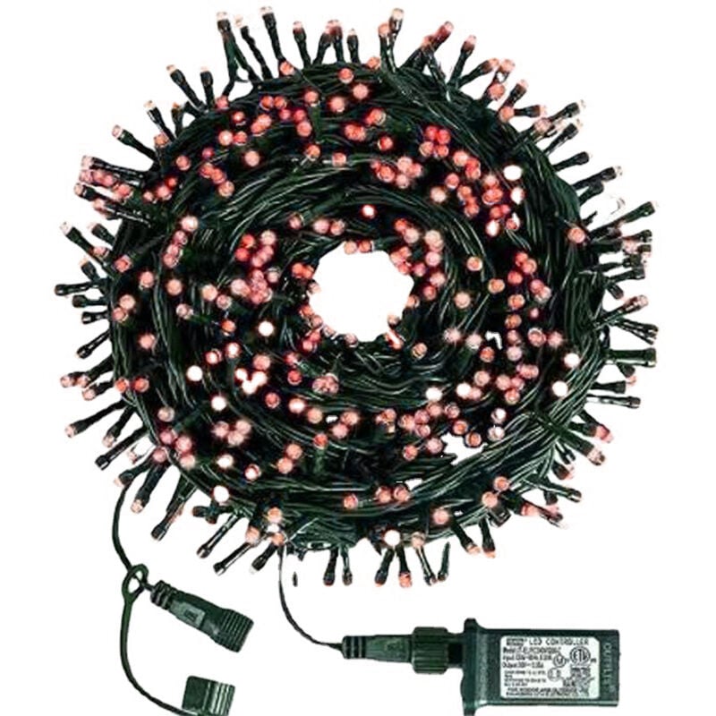 108ft Weihnachtslichterkette, 300 led Lichterketten, 8 Modi, Plug-in, Party, Hof, Garten, Rot | 06927193457326