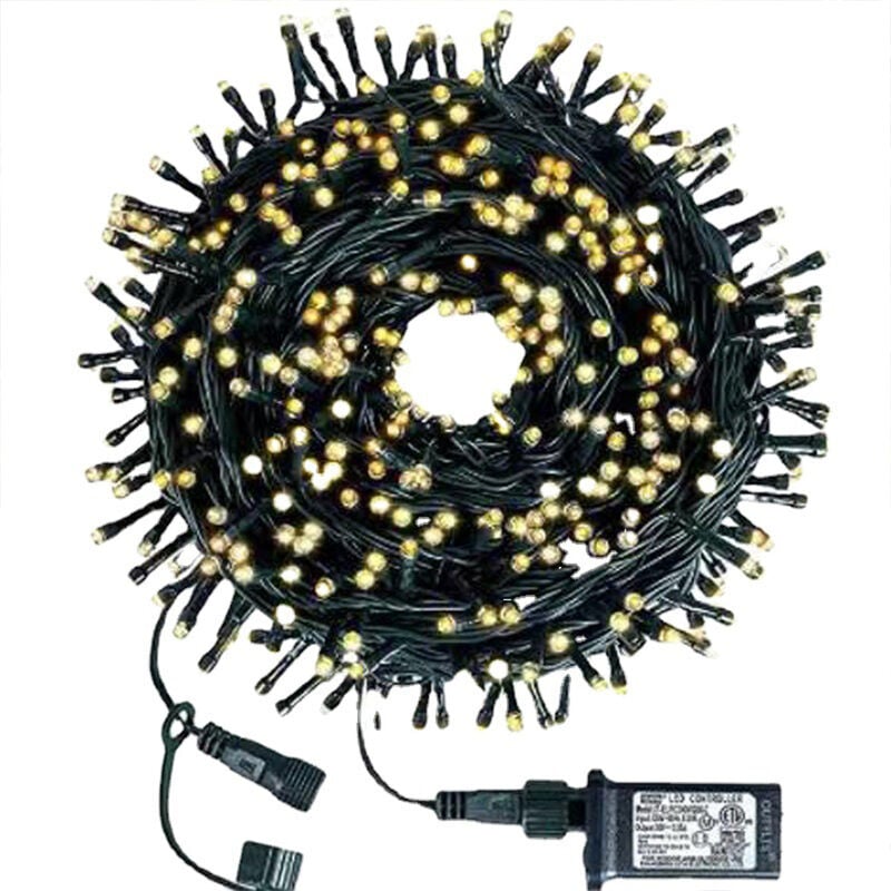 108ft Weihnachtslichterkette, 300 led Lichterketten, 8 Modi, Plug-in, Party, Hof, Garten, Warmweiß | 06927193457388 108ft Weihnachtslichterkette, 300 led Lichterketten, 8 Modi, Plug-in, Party, Hof, Garten, Warmweiß | 06927193457388