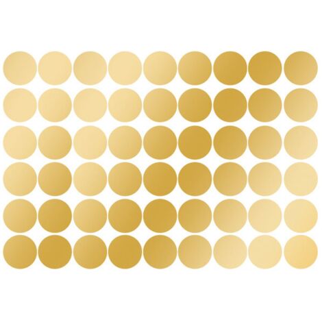 108Pcs Dot Stickers Pure Color Round Shaped PVC Wide Application Circle Stickers for Office Bedroom Kitchen 11.2x16.1in Gold(1.5x1.5in)