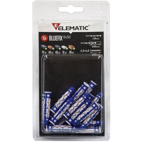10CF ELEMATIC BLISTER TASSELLO BLUEFIX 8 CON VITE 10 PZ