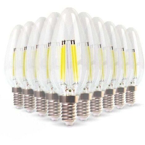 10er-Pack E14 LED-Lampen, XU, 4 W Glühfaden-Äquivalent (40 W), Warmweiß 2700 K, Hochwertiges Produkt, Lange Lebensdauer, Energiesparend, UV-frei, Zufriedenheitsgarantie – KZQ