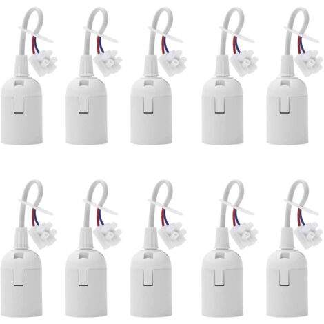 10er-Pack E27-Lampenfassungen mit Kabel 4A 250V für Glühlampen und LED-Lampen