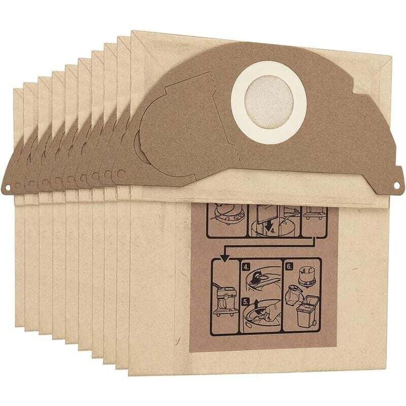 Image of 10er-Pack Ersatz-Staubbeutel für Kärcher WD2 MV2 WD2250 A2004 A2054 6.904-322.0 Staubsauger