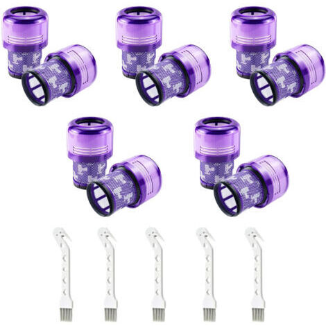 10er-Pack Filter für Dyson V11 Absolute Extra Pro, V11 Torque Drive Animal, V15 Detect Akku-Staubsauger SV14, SV17, SV22. Waschbarer HEPA-Ersatzfilter. Ersetzt DY-970013-02.