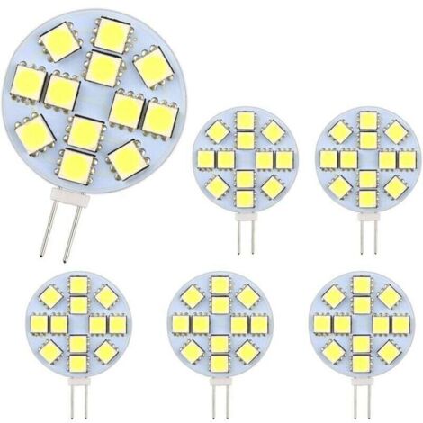 10er-Pack G4 DC 12V LED-Lampen, nicht dimmbar, Weiß (6000K), Ersatz für 20W-Halogenlampen für Küche, Wohnmobil, Wohnwagen, Boot