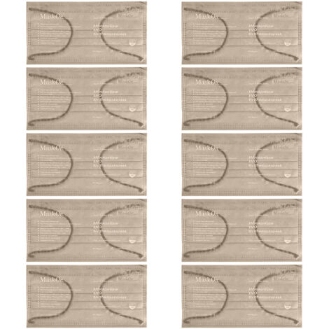 10er-Pack Gesichtsmasken, dreifacher Schutz, einzeln verpackt, schickes und minimalistisches Morandi-Design, Farbkarte erhältlich