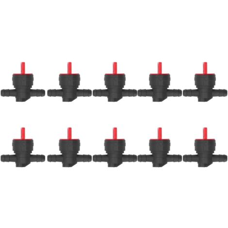 10er-Pack Kraftstoffabsperrventile, 1/4"-Inline-Kraftstoffabsperrventil, Kraftstoffhahn für kleine Motoren (Ein/Aus) für Rasentraktoren 494768 5091H 5091K 697947
