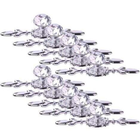 10er-Pack Kristall-Schubladengriffe, 17 cm Diamant-Schrankgriffe, Glas-Kommodenknöpfe, transparente Schrankgriffe mit dekorativen Paneelen für Küche, Schlafzimmer