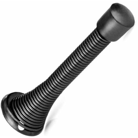 10er-Pack schwarze Türstopper mit Feder – Robuste 8,25 cm (3 1/4 Zoll) Türstopper – Traditionelle Türstopper mit Feder und Gummifüßen