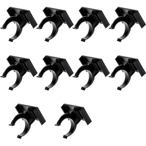10er-Pack Sockelclips für die Küche – Schwarzes Polypropylen, 27 mm Durchmesser, für Möbelbeine mit 2,6–2,8 cm Durchmesser, Sofa, Bett, Tisch, Schrank