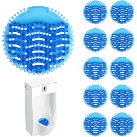 10er-Pack Urinalsieb, spritzfreie Urinalfilter, Urinal-Deodorant mit Duft, fünf Duftarten, 30 Tage anhaltender Duft, Blau