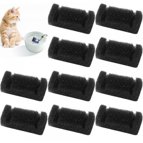 10er-Pack Wasserbrunnenfilter für Katzen, Schwammfilter für Katzenwasserbrunnen, Ersatz für Filterschwämme, versorgt Katzen mit sauberem Trinkwasser