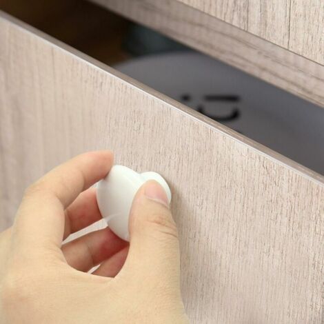 10er-Packung 33-mm-Keramik-Türknöpfe für Küchenschränke und Schubladen, Weiß