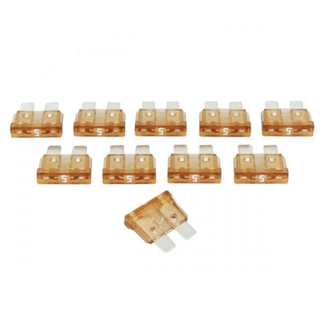 10er-Set 5a Flachsicherung Standard steckbar 19x19x5mm für