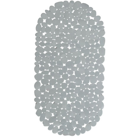 10er Set Badewanneneinlage Steinoptik, Antirutschmatte mit Saugnäpfen, Badewannenmatte lang 66,5 x 34,5 cm, grau