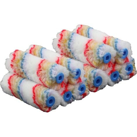 WORKPLUS 10er Set Ersatz Farbroller für unebene Untergründe Farbwalze 100mm