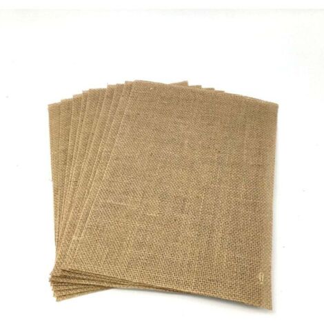 10er Set Jute-Tischsets, 12 x 17 cm, für Zuhause, Hochzeit