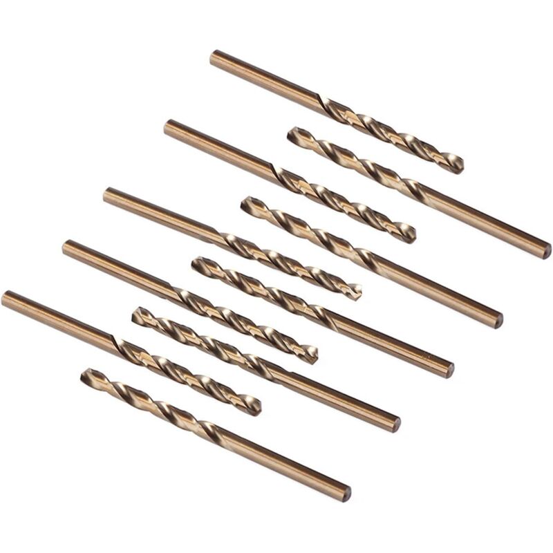 Image of Lablanc - 10er Set M35 hss HSS-Co Spiralbohrer für Stahl und Metall ø 0,8 mm