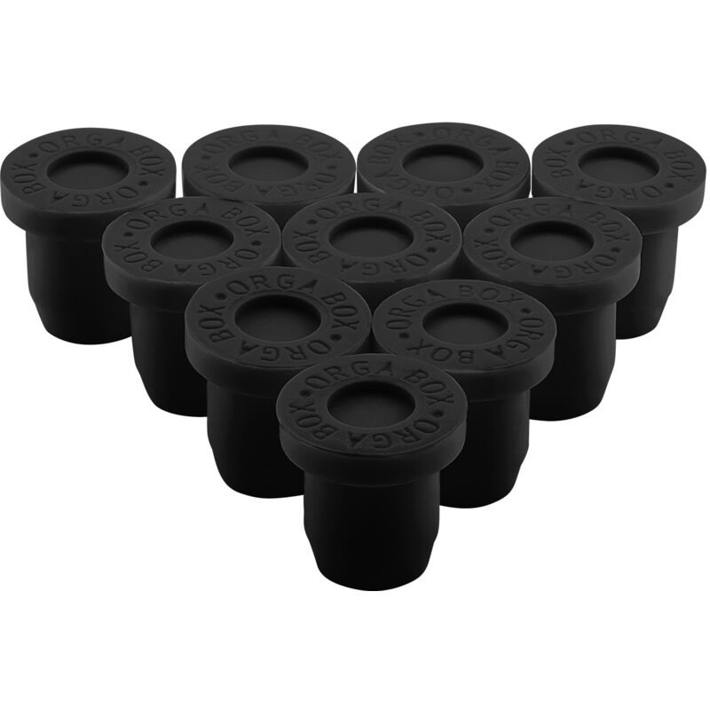 10er Set Orga-box Silikonfüße Für 10, 5 Mm Bohrloch Schwarz