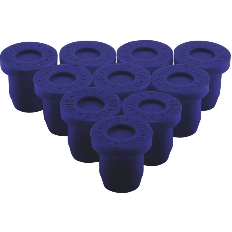 10er Set Orga-box Silikonfüße Für 10, 5 Mm Bohrloch Blau