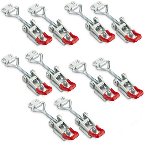 10er Set SOTECH Spannverschluss M6 (Haltekraft 220kg, abschließbar) Stahl verzinkt verstellbarer Kistenverschluss