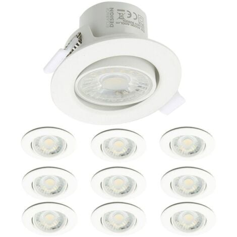 ARUM LIGHTING 10er-Set Valence 8W verstellbare LED-Einbaustrahler Equ. 75W Farbtemperatur: 4000K neutralweiß