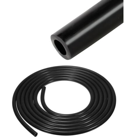 10FT/13FT Durite pour Voiture,Durite Essence,Tuyau de Carburant,Silicone Tuyau Tube,Auto Tube à Vide,Haute Température Tuyau D'essence Kit Tuyau Essence (Noir-(4mm ID-8mm OD))