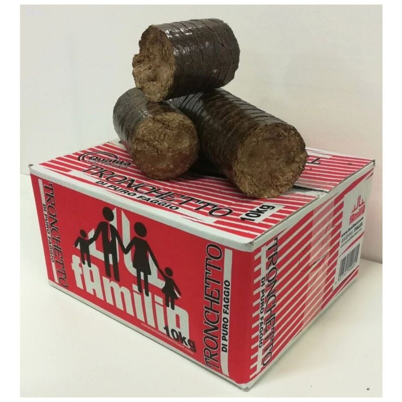 CONFEZIONE 10 KG TRONCHETTI DI FAGGIO MADE IN ITALY-SEGATURA PRESSATA PRONTO FUOCO PER ACCENSIONE STUFE E CAMINI